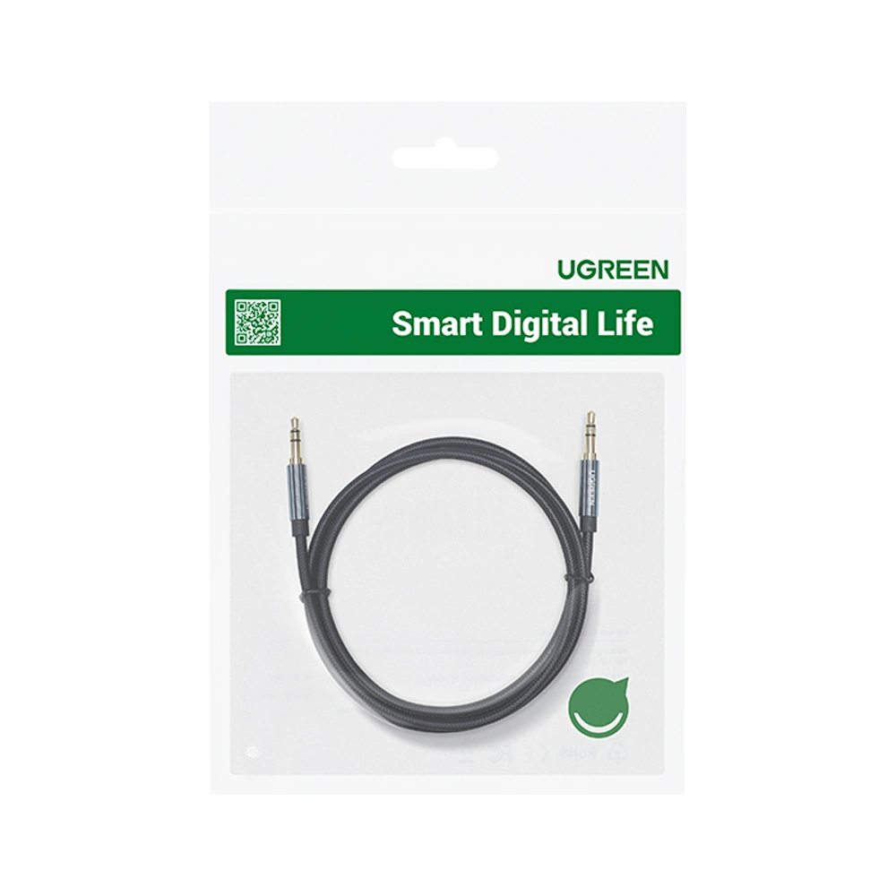 Hurtownia GSM - Cablul audio AUX Ugreen cu conector unghiular minijack de 3,5 mm 2m albastru (AV112) - UGR1441 - {ean13} - Hurt
