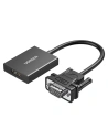 Kabel adaptér VGA Ugreen (samec) - HDMI (samice) 0.15m černý (CM513)