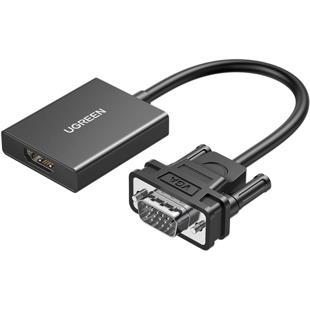 Hurtownia GSM - Cablul adaptor VGA Ugreen (bărbătesc) - HDMI (femelă) 0.15m negru (CM513) - UGR1443 - {ean13} - Hurt
