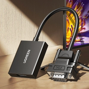 Hurtownia GSM - Kabel Adapter VGA Ugreen (männlich) - HDMI (weiblich) 0.15m schwarz (CM513) - UGR1443 - {ean13} - Hurt