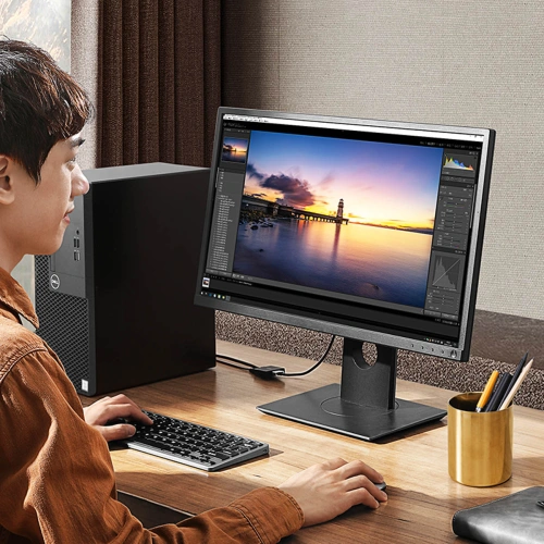 Kabel przewód adapter VGA Ugreen (męski) - HDMI (żeński) 0.15m czarny (CM513)