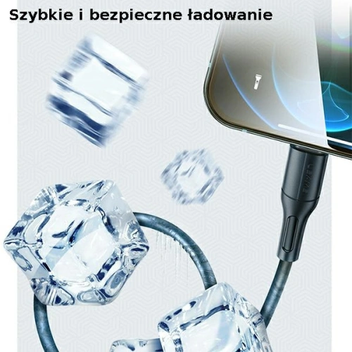 Kabel USB-A - Lightning USAMS U68 2A 1m biały SJ500USB02 (US-SJ500)