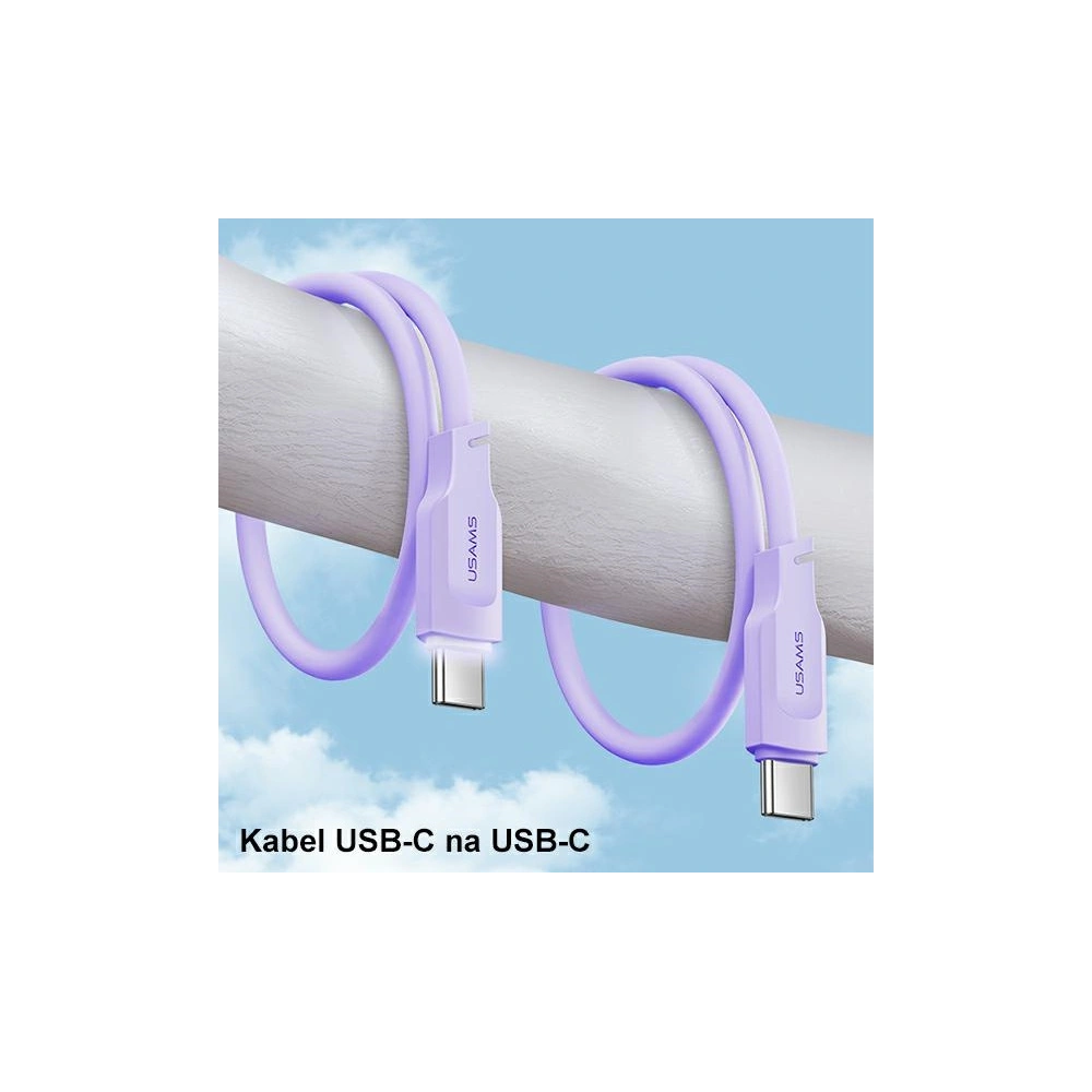 Hurtownia GSM - Cablu USAMS USB-C la USB-C PD Încărcare Rapidă 1,2m 100W Lithe Series negru SJ567USB01 (US-SJ567) - USA882 - {ean13} - Hurt