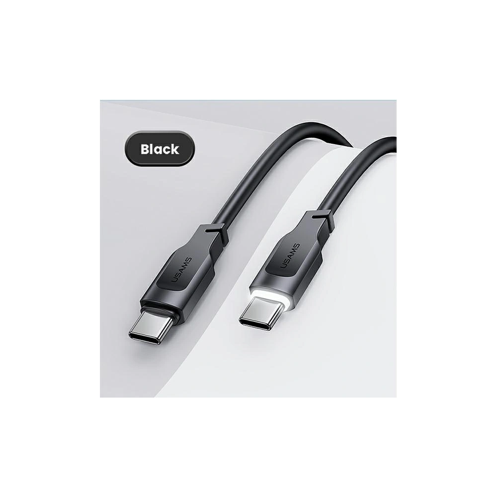 Hurtownia GSM - Cablu USAMS USB-C la USB-C PD Încărcare Rapidă 1,2m 100W Lithe Series negru SJ567USB01 (US-SJ567) - USA882 - {ean13} - Hurt