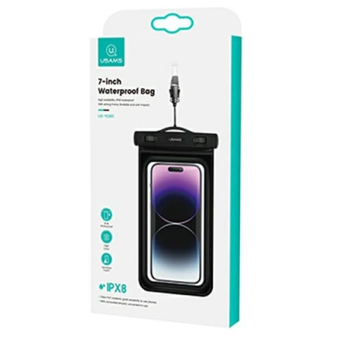  Etui wodoodporne USAMS  7" YD011 czarne 7FSD1101