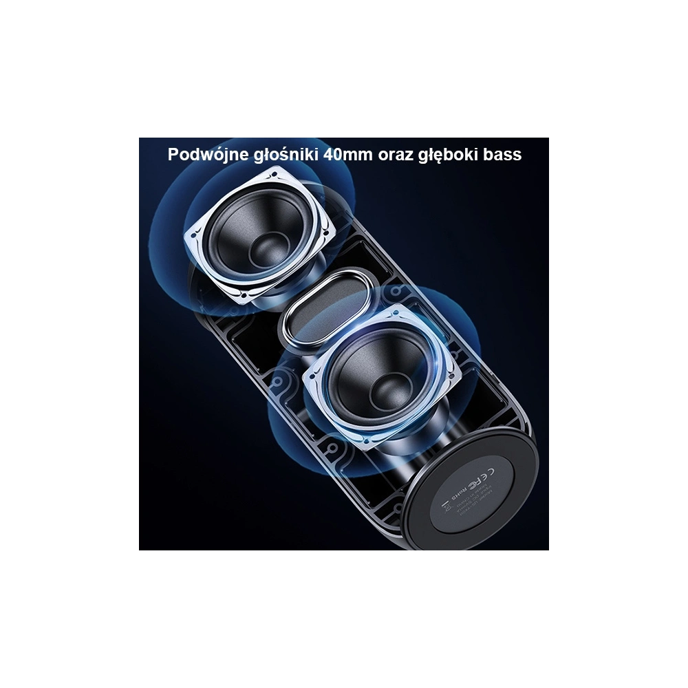 Wholesale USAMS Waterproof Wireless Speaker with Lanyard YC Series Bluetooth 5.0 10W black YC011YX01 - USA887 - {ean13} - Hurt