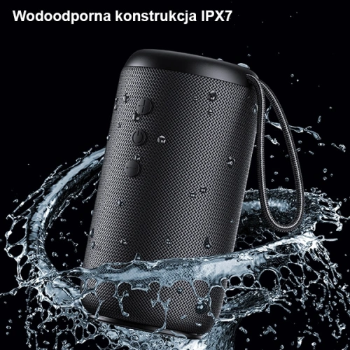 Głośnik USAMS YC Series Bluetooth 5.0 10W Wodoszczelny czarny YC011YX01