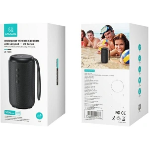 Wholesale USAMS Waterproof Wireless Speaker with Lanyard YC Series Bluetooth 5.0 10W black YC011YX01 - USA887 - {ean13} - Hurt