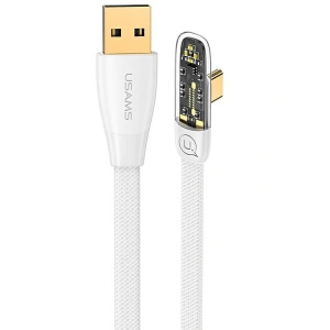 Hurtownia GSM - Cablul unghiular USAMS USB-A/USB-C PD 6A 66W Seria Iceflake 1,2m alb SJ585USB02 (US-SJ585) - USA888 - {ean13} - Hurt