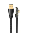 Kabel úhlový USAMS USB-A/USB-C PD 6A 66W Iceflake Series 1,2m černý SJ585USB01 (US-SJ585)