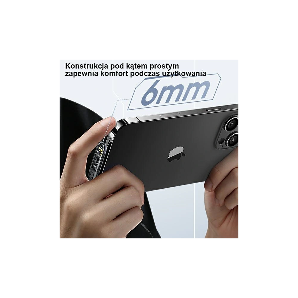 Hurtownia GSM - USAMS USB-A/USB-C PD 6A 66W Kabel Winkel 1,2m schwarz Iceflake Series SJ585USB01 (US-SJ585) - USA889 - {ean13} - Hurt