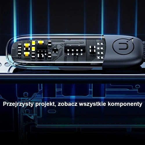 Kabel kątowy USAMS USB-C/Lightning PD 20W Iceflake Series 1,2m czarny SJ583USB01 (US-SJ583)