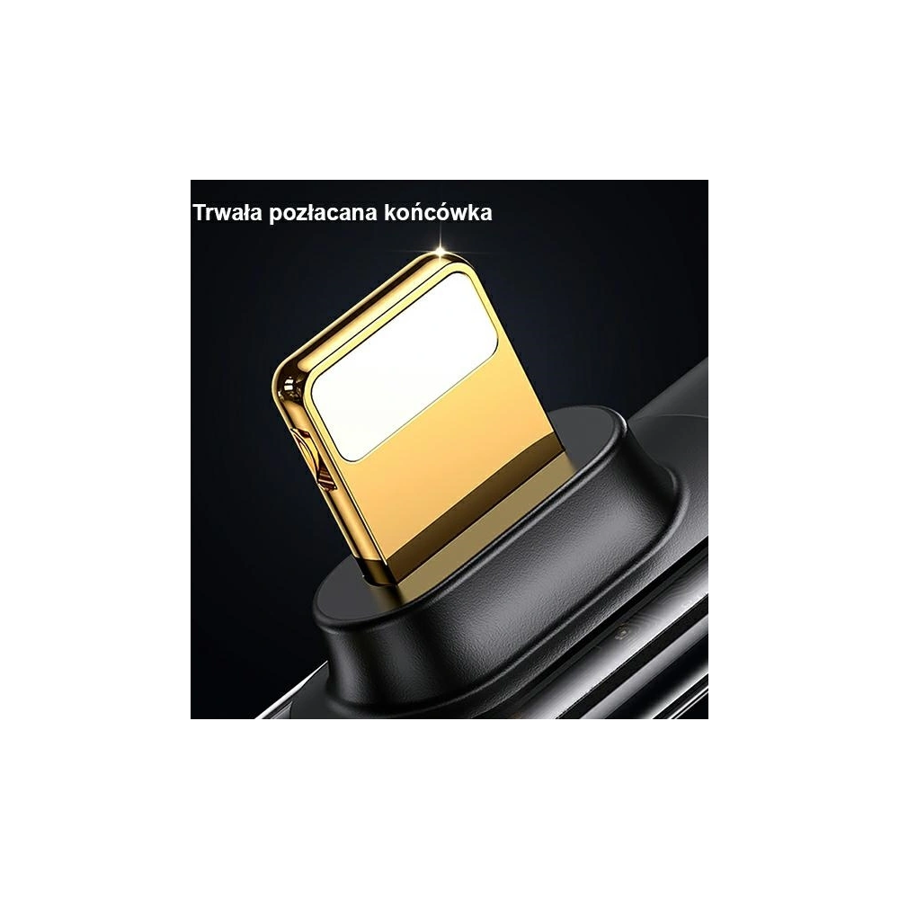 Hurtownia GSM - Cablu unghiular USAMS USB-C/Lightning PD 20W Iceflake Series 1,2m negru SJ583USB01 (US-SJ583) - USA891 - {ean13} - Hurt