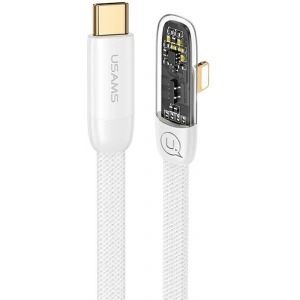 Winkelkabel USAMS USB-C/Lightning PD 20W Iceflake Series 2m weiß SJ586USB02 (US-SJ586)