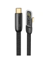 Úhlový kabel USAMS USB-C/Lightning PD 20W Iceflake Series 2m černý SJ586USB01 (US-SJ586)