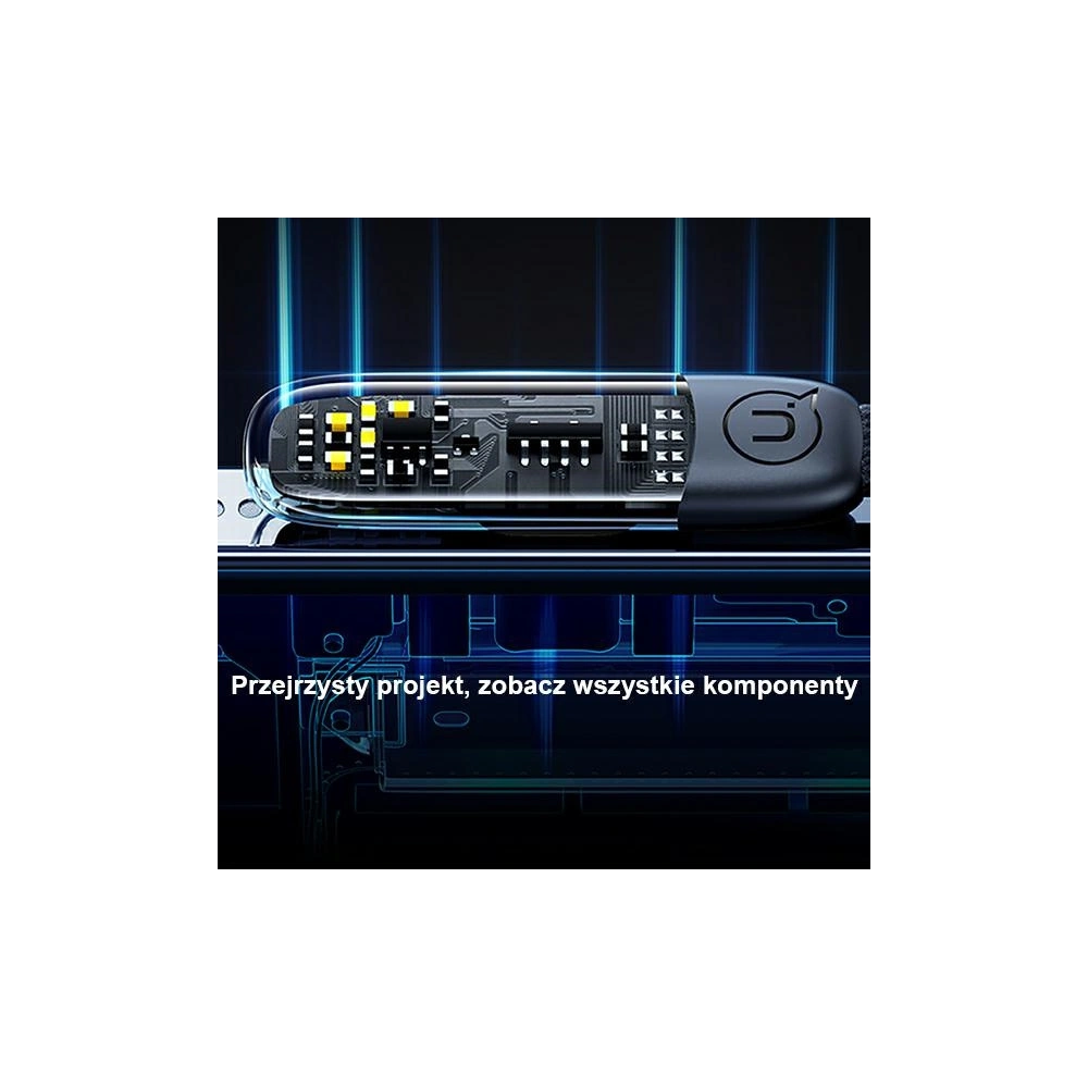 Hurtownia GSM - USAMS USB-C - USB-C PD 100W Jégvirág Sor 1,2m fehér/kábeltartó SJ584USB02 (US-SJ584) - USA894 - {ean13} - Hurt