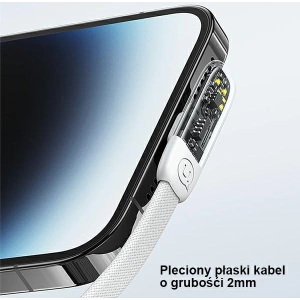 Kabel kątowy USAMS USB-C - USB-C PD 100W Iceflake Series 1,2m biały/white SJ584USB02 (US-SJ584)