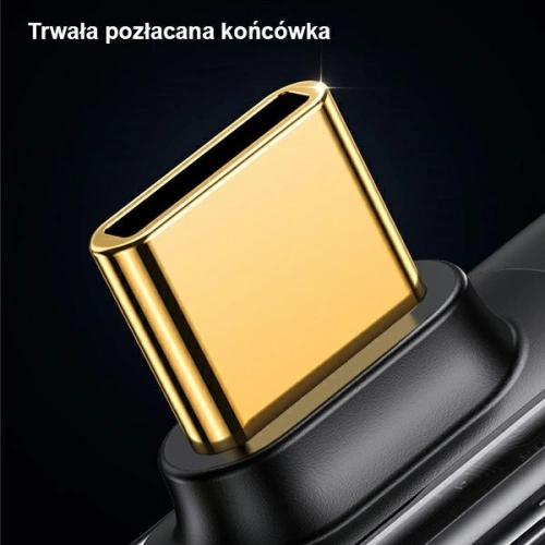 Kabel kątowy USAMS USB-C - USB-C PD 100W Iceflake Series 1,2m biały/white SJ584USB02 (US-SJ584)