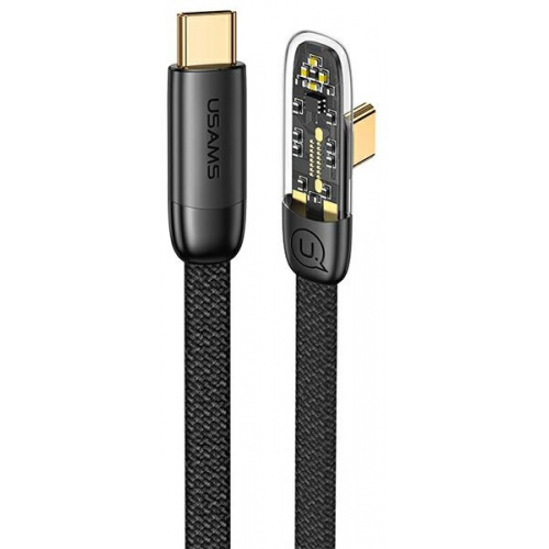 Hurtownia Usams - 6958444902371 - USA895 - Kabel kątowy USAMS USB-C - USB-C PD 100W Iceflake Series 1,2m czarny/black SJ584USB01 (US-SJ584) - B2B homescreen
