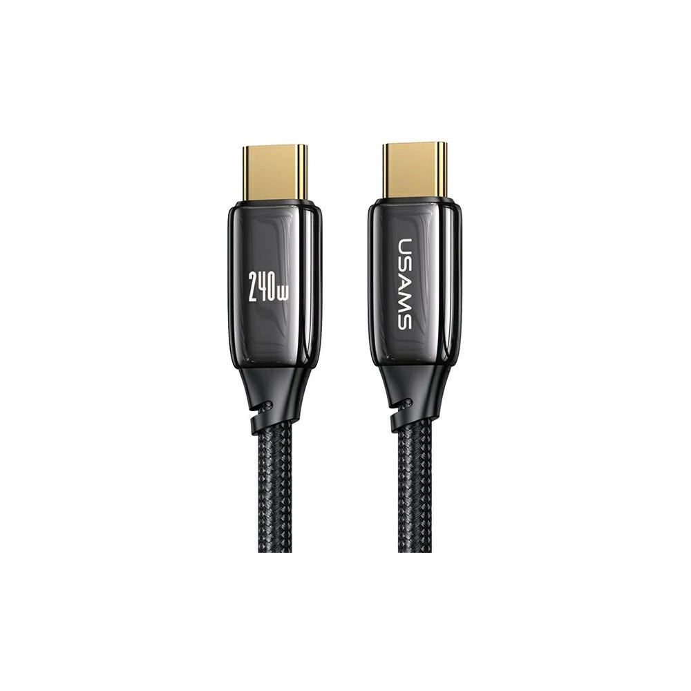 Hurtownia GSM - Kabel USAMS U82 USB-C - USB-C 1.2m 240W PD 3.1 Rychlé nabíjení černý/black SJ580USB01 (US-SJ580) - USA898 - {ean13} - Hurt