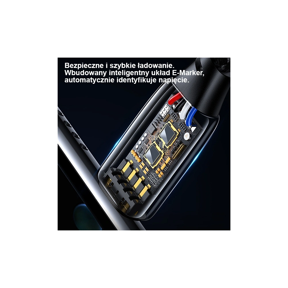Hurtownia GSM - Kabel USAMS U82 USB-C - USB-C 1.2m 240W PD 3.1 Rychlé nabíjení černý/black SJ580USB01 (US-SJ580) - USA898 - {ean13} - Hurt