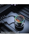 Hurtownia GSM - Ładowarka Samochodowa z kablem sprężynowym USAMS 2xUSB-C 1xUSB-A C33 60W czarna CC167CC01 (US-CC167) - USA901 - {ean13} - Hurt
