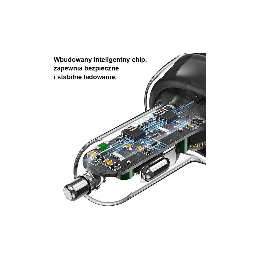 Hurtownia GSM - Autonabíječka USAMS 2xUSB-C 2xUSB-A C34 120W černá CC169CC02 (US-CC169) - USA902 - {ean13} - Hurt