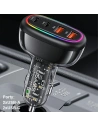 Wholesale USAMS Car Charger 2xUSB-C 2xUSB-A C34 120W Fast Charge Blue CC169CC01 (US-CC169) - USA903 - {ean13} - Hurt