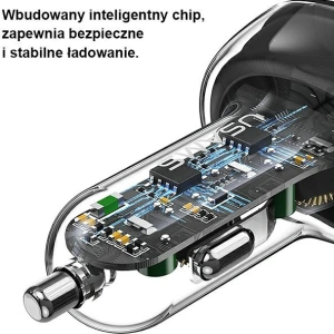Hurtownia GSM - USAMS 2xUSB-C 2xUSB-A C34 120W autós töltő kék CC169CC01 (US-CC169) - USA903 - {ean13} - Hurt