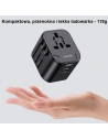 Hurtownia GSM - USAMS Netzteil 2xUSB T55 12W universeller Adapter 4w1 US/AU/EU/UK schwarz CC173TC01 (US-CC173) - USA904 - {ean13} - Hurt
