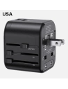 Hurtownia GSM - USAMS Netzteil 2xUSB T55 12W universeller Adapter 4w1 US/AU/EU/UK schwarz CC173TC01 (US-CC173) - USA904 - {ean13} - Hurt