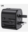 Hurtownia GSM - USAMS Netzteil 2xUSB T55 12W universeller Adapter 4w1 US/AU/EU/UK schwarz CC173TC01 (US-CC173) - USA904 - {ean13} - Hurt