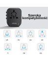 Hurtownia GSM - Încărcătorul de rețea USAMS 2xUSB T55 12W adaptor universal 4w1 US/AU/EU/UK negru CC173TC01 (US-CC173) - USA904 - {ean13} - Hurt