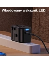 Hurtownia GSM - USAMS Netzteil 2xUSB T55 12W universeller Adapter 4w1 US/AU/EU/UK schwarz CC173TC01 (US-CC173) - USA904 - {ean13} - Hurt
