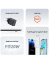 Hurtownia GSM - Încărcător de rețea USAMS 2xUSB-C T54 40W PD negru CC172TC01 (US-CC172) - USA905 - {ean13} - Hurt