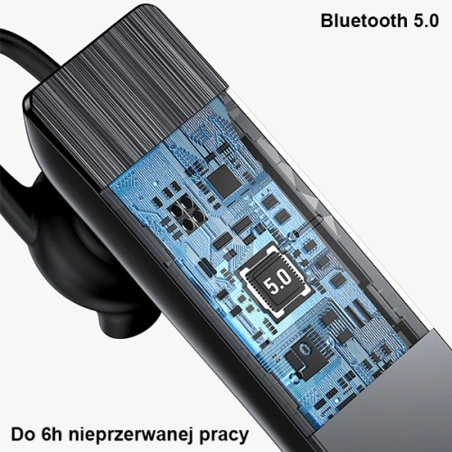 Słuchawka Bluetooth USAMS 5.0 BT2 czarna BHUBT201 (USAMS-BT2)