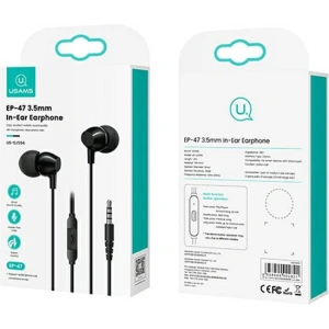 Wholesale USAMS Wired Earphones EP-47 3.5mm black 1.2m HSEP4701 (US-SJ594) - USA910 - {ean13} - Hurt