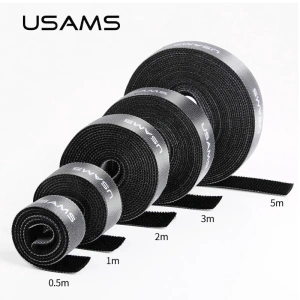 Hurtownia GSM - Páska Rzep USAMS Velcro 1m černá ZB60ZD02 (US-ZB060) - USA911 - {ean13} - Hurt