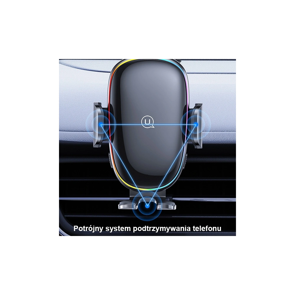Wholesale USAMS US-CD187 15W Car Dashboard/Windshield Mount With Wireless Charger Built In Black CD187ZJ01 - USA912 - {ean13} - Hurt