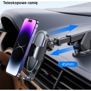 Wholesale USAMS US-CD187 15W Car Dashboard/Windshield Mount With Wireless Charger Built In Black CD187ZJ01 - USA912 - {ean13} - Hurt