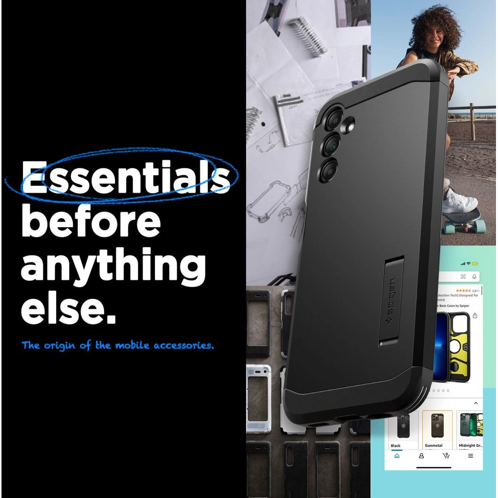 Wholesale Spigen Tough Armor Samsung Galaxy A14 5G Black - SPN2766 - {ean13} - Hurt