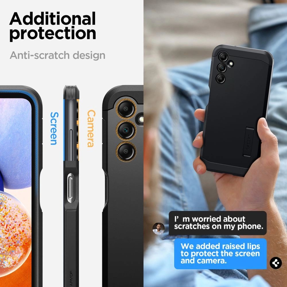 Wholesale Spigen Tough Armor Samsung Galaxy A14 5G Black - SPN2766 - {ean13} - Hurt