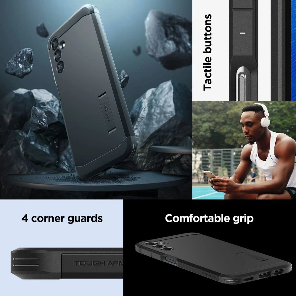 Wholesale Spigen Tough Armor Samsung Galaxy A14 5G Black - SPN2766 - {ean13} - Hurt