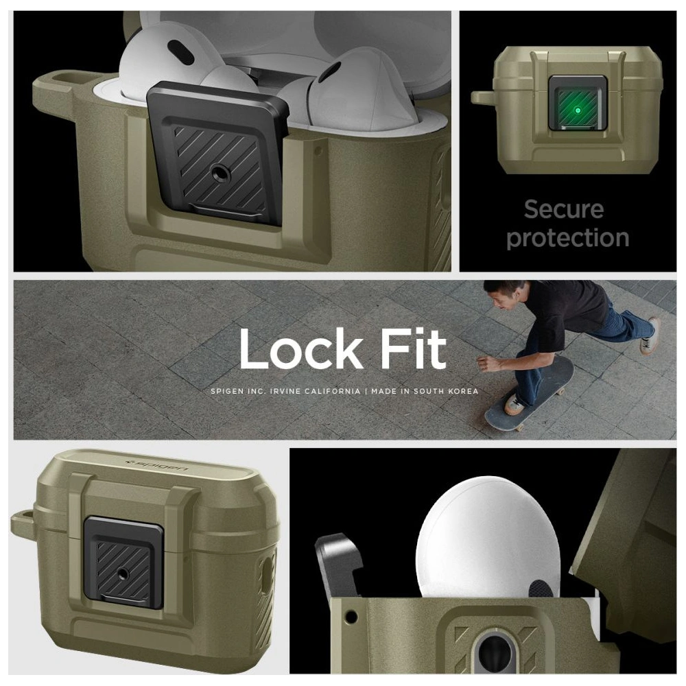 Hurtownia GSM - Case Spigen Lock Fit Apple AirPods Pro 2/1 Vintage Khaki - SPN2767 - {ean13} - Hurt