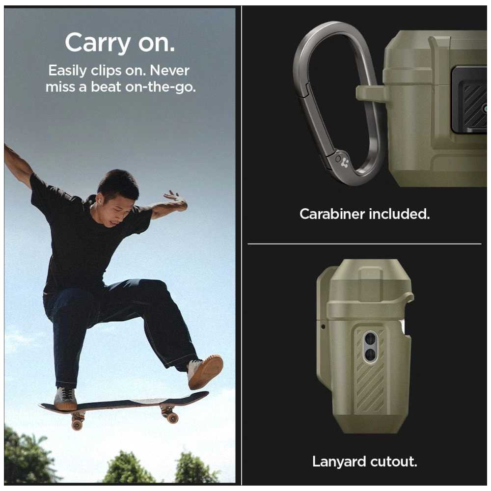 Hurtownia GSM - Etui Spigen Lock Fit Apple AirPods Pro 2/1 Vintage Khaki - SPN2767 - {ean13} - Hurt