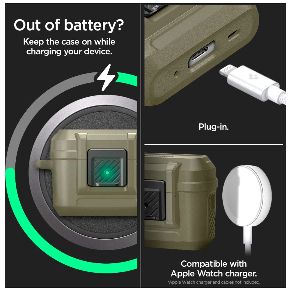 Hurtownia GSM - Etui Spigen Lock Fit Apple AirPods Pro 2/1 Vintage Khaki - SPN2767 - {ean13} - Hurt