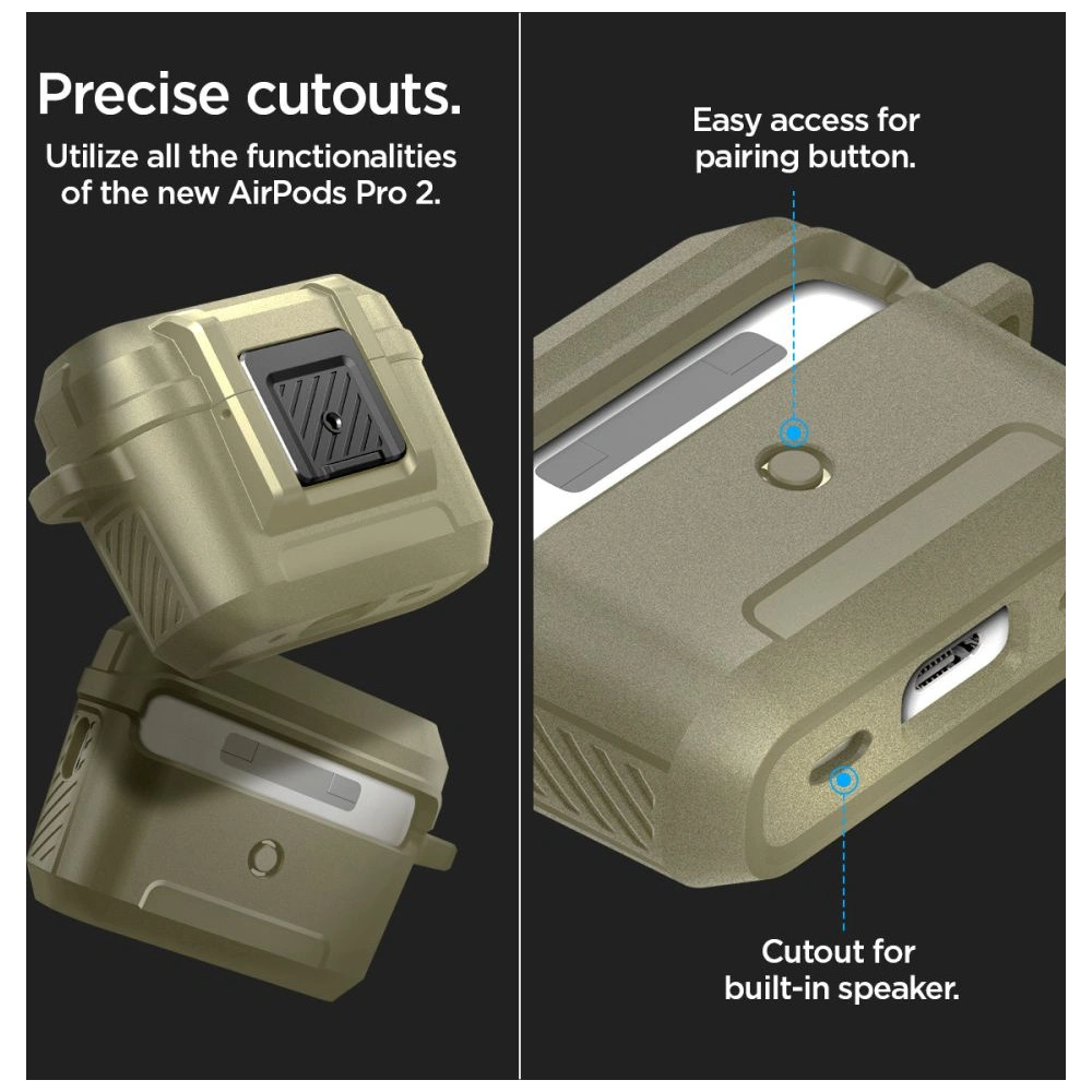 Hurtownia GSM - Case Spigen Lock Fit Apple AirPods Pro 2/1 Vintage Khaki - SPN2767 - {ean13} - Hurt