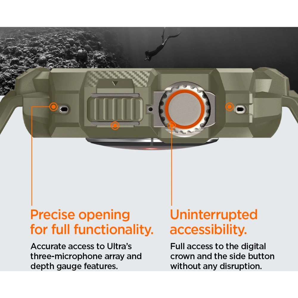 Hurtownia GSM - Armband + Case Spigen Rugged Armor Pro Apple Watch Ultra 49mm Vintage Khaki - SPN2769 - {ean13} - Hurt
