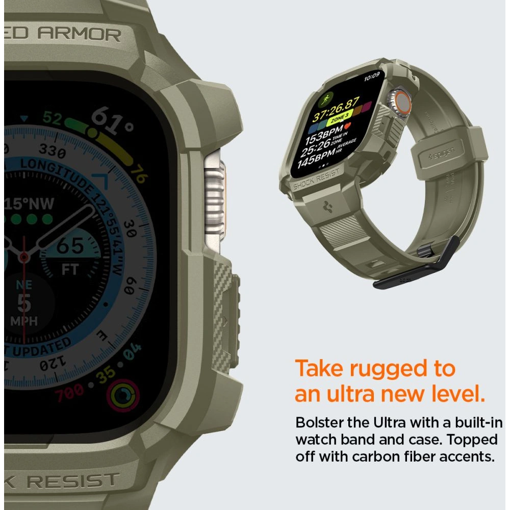 Hurtownia GSM - Armband + Case Spigen Rugged Armor Pro Apple Watch Ultra 49mm Vintage Khaki - SPN2769 - {ean13} - Hurt