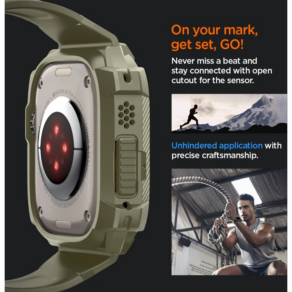 Hurtownia GSM - Armband + Case Spigen Rugged Armor Pro Apple Watch Ultra 49mm Vintage Khaki - SPN2769 - {ean13} - Hurt